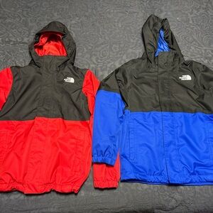 The North Face Boys Triclimate Three Way Jackets Red and Blue